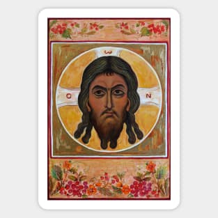 KERAMIDION. Savior Not Made by Hands. Orthodox Icon. Sticker